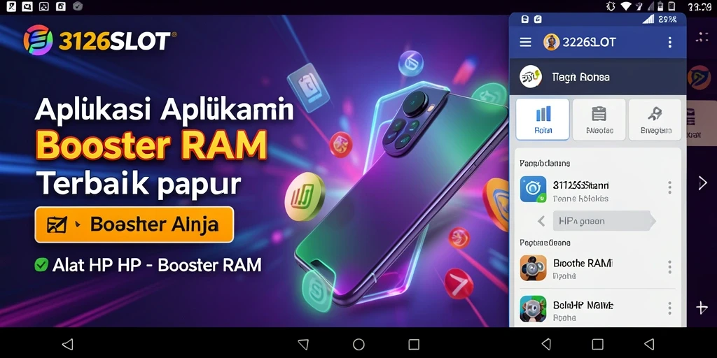 Screenshot utama 3126SLOT menampilkan antarmuka pembersihan RAM yang sederhana.