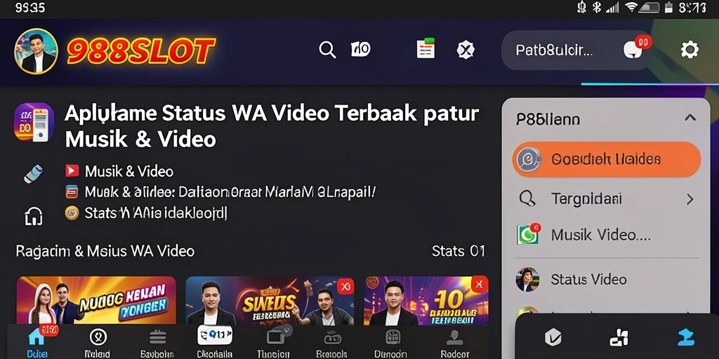 Tampilan antarmuka 988SLOT yang sederhana dan menarik