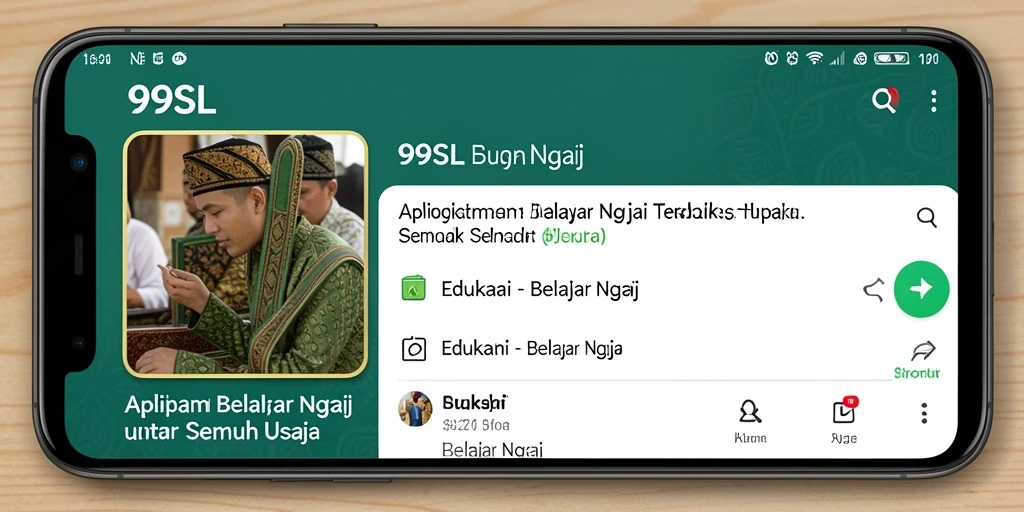 Antarmuka pengguna 99SL yang menarik dan interaktif untuk belajar ngaji.