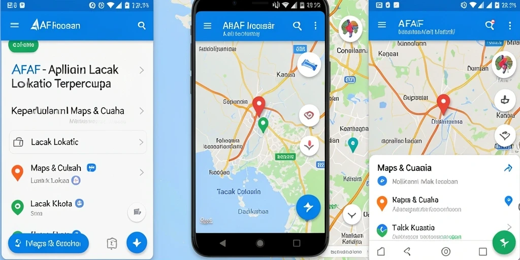Antarmuka AFAF menampilkan peta interaktif dan lokasi pengguna secara real-time.