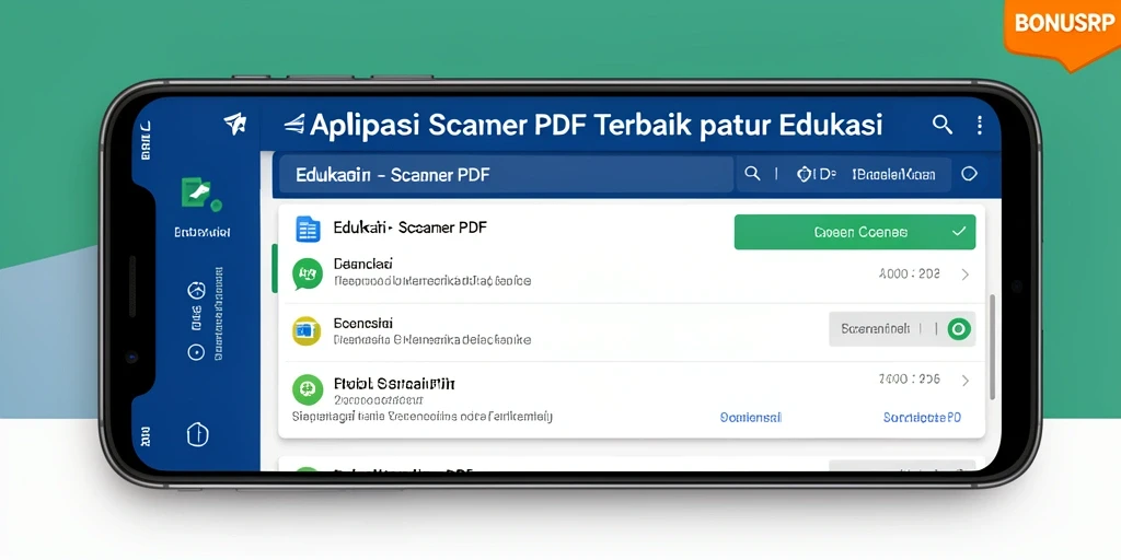 Antarmuka aplikasi BONUSRP menunjukkan fitur pemindaian PDF yang intuitif.