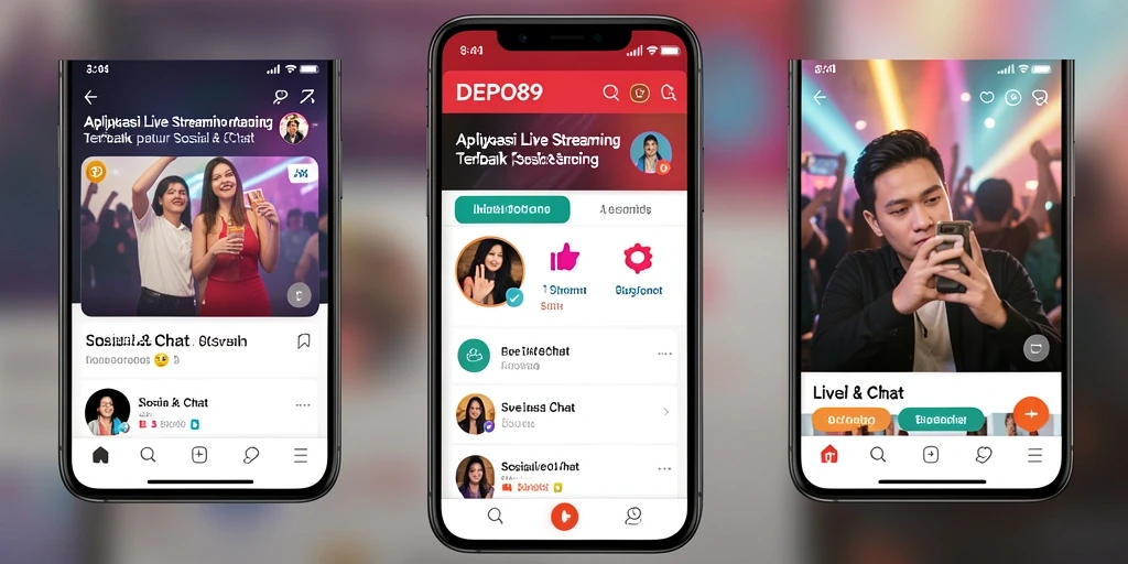 Tampilan antarmuka DEPO89 yang intuitif untuk Live Streaming.