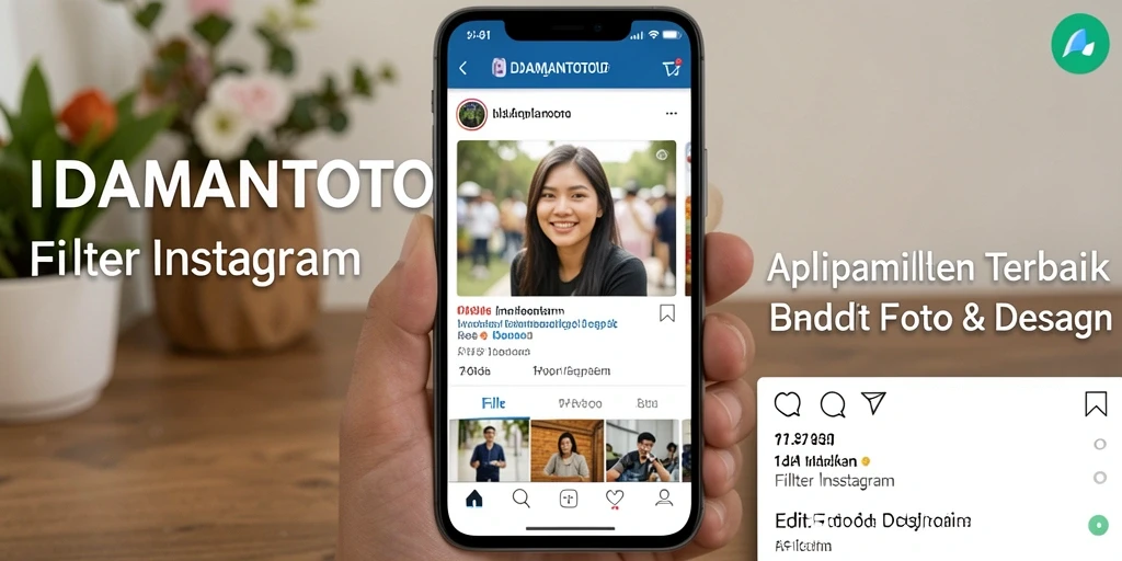 Antarmuka IDAMANTOTO dengan filter Instagram yang menarik dan mudah digunakan.