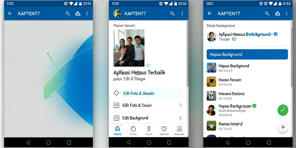 Antarmuka KAPTEN77 menampilkan fitur Hapus Background yang intuitif.
