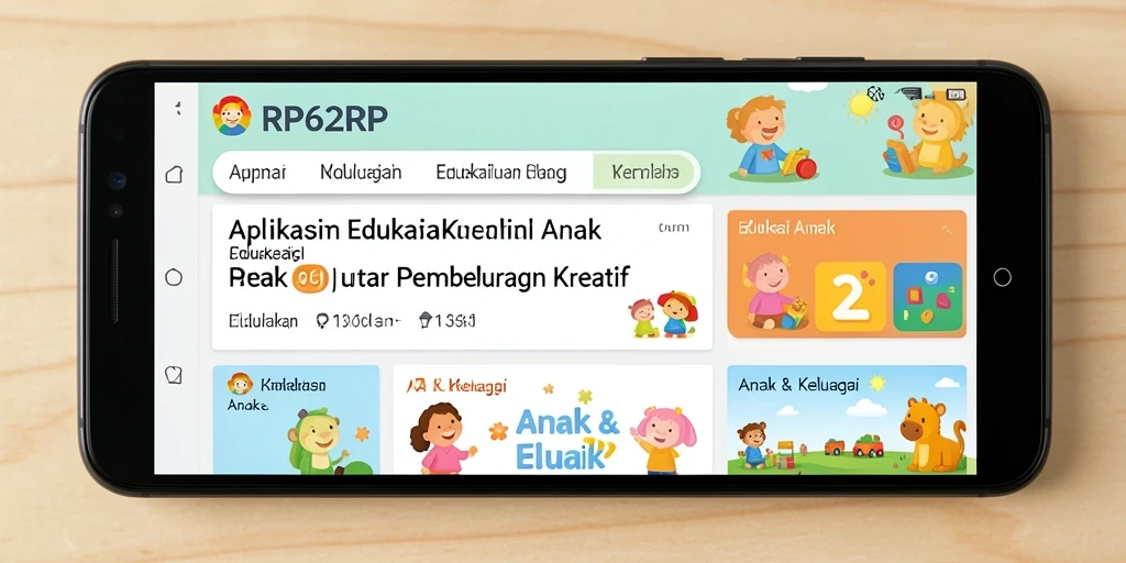 Tampilan antarmuka RP62RP yang ramah anak dan interaktif.