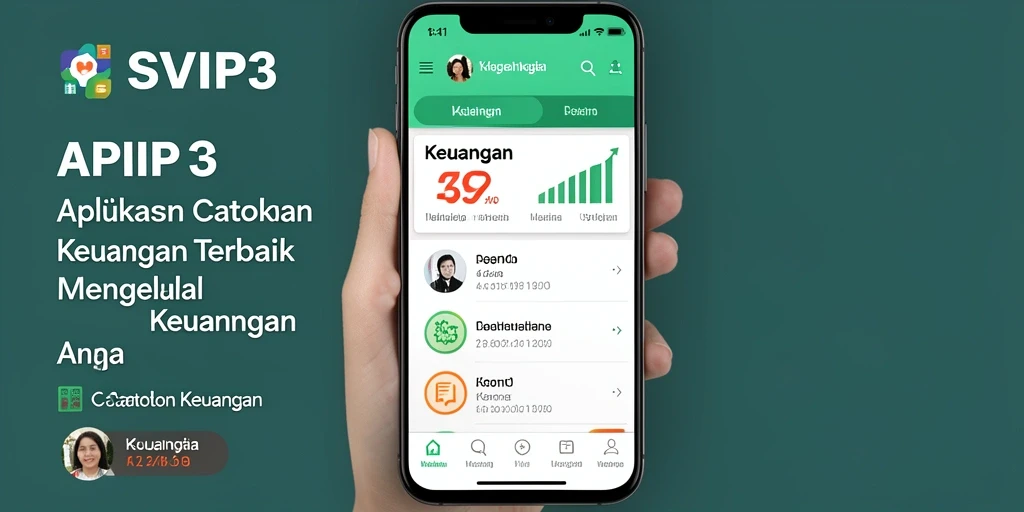 Tampilan antarmuka pengguna SVIP3 yang memudahkan pencatatan keuangan.