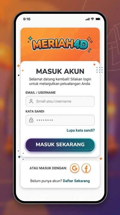 Panduan Masuk Akun Meriah4d untuk Android